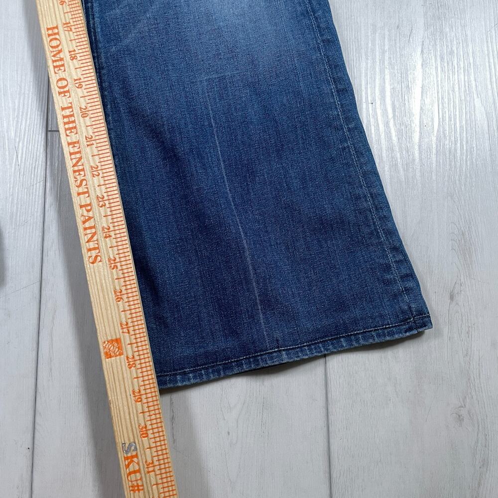 MOTHER Blue Flared Wide-Leg Jeans - Picture 12 of 16